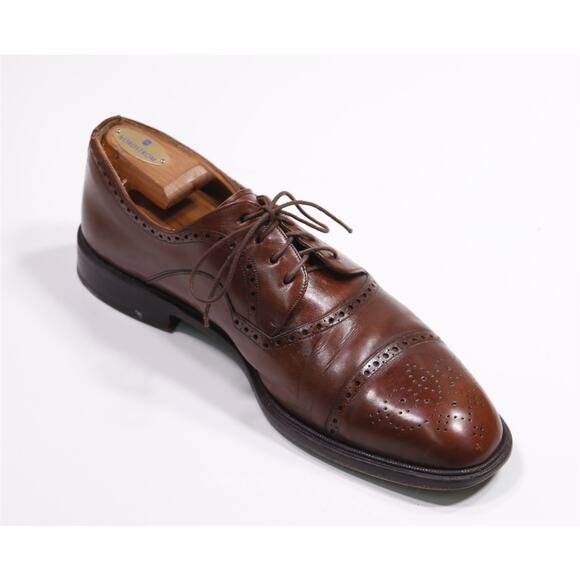 Paolo De Marco Brown Captoe Oxford Leather Dress Shoes 10.5 M main image 6